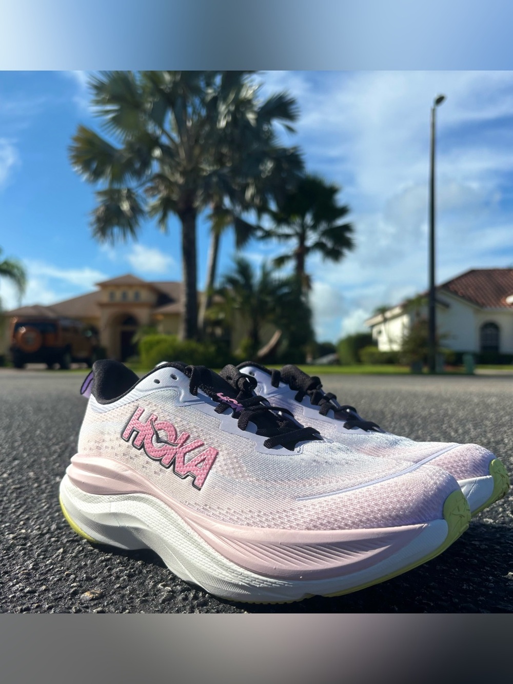 Hoka 💅 Skyflow Running Jogging Athletic Shoes Pink Twilight 1155113 SLWC NEW - Picture 4 of 12